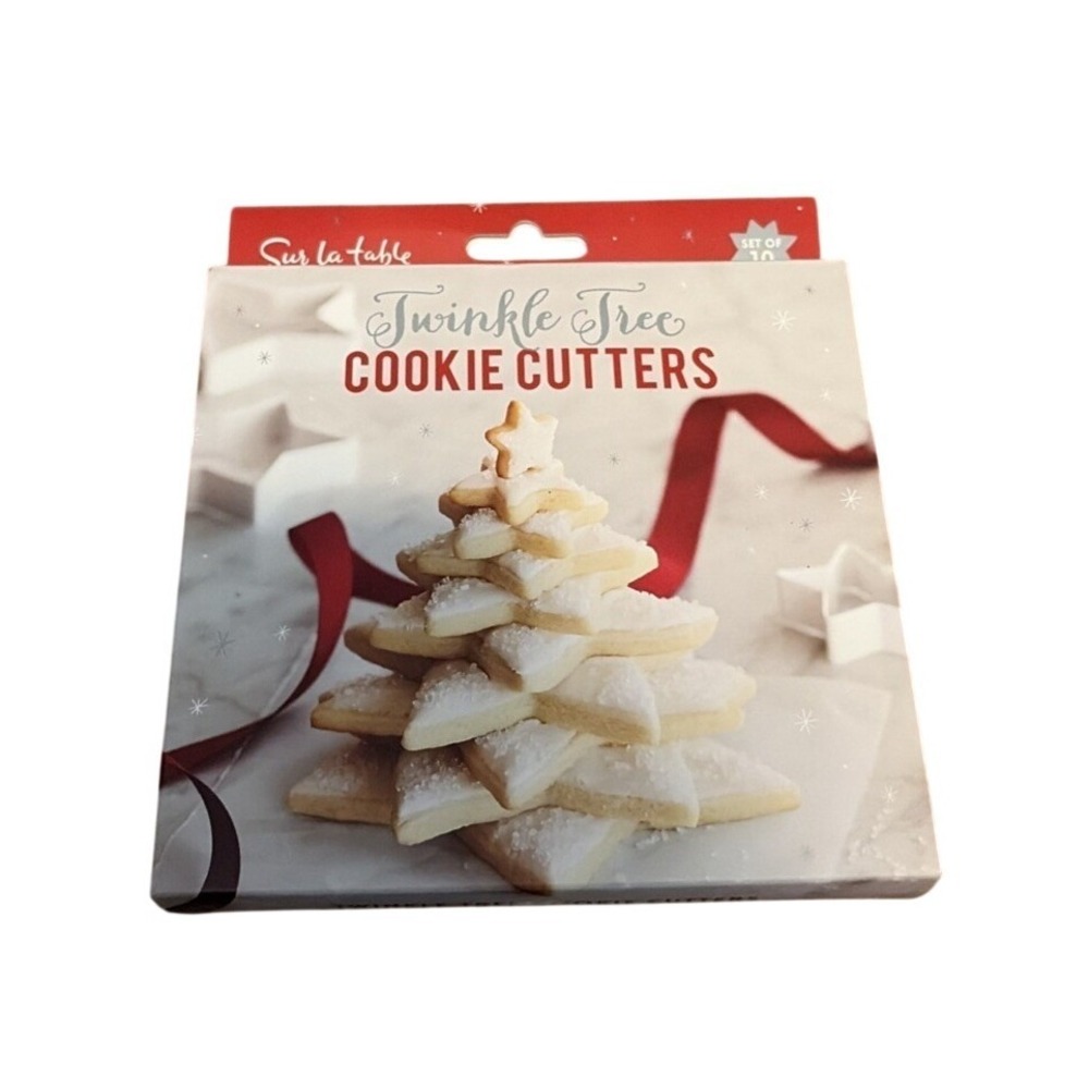 Sur la Table CHRISTMAS Tree TWINKLE TREE Star COOKIE CUTTERS RED 10pc cutter new